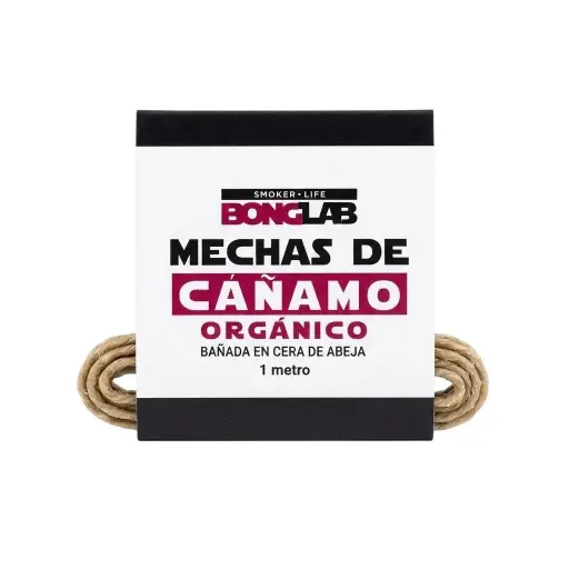 Mecha de Cañamo Organico 1mt Bonglab