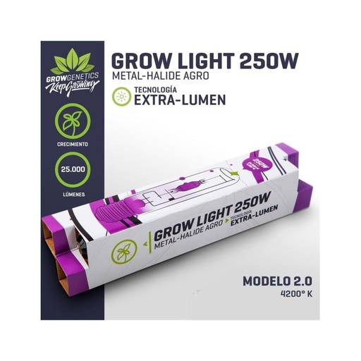 Ampolleta MH 250w Crecimiento Grow Genetics