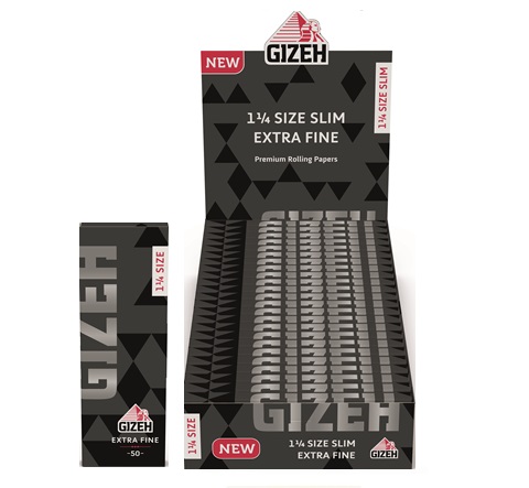Papelillo Negro 11/4 Display 25u Gizeh
