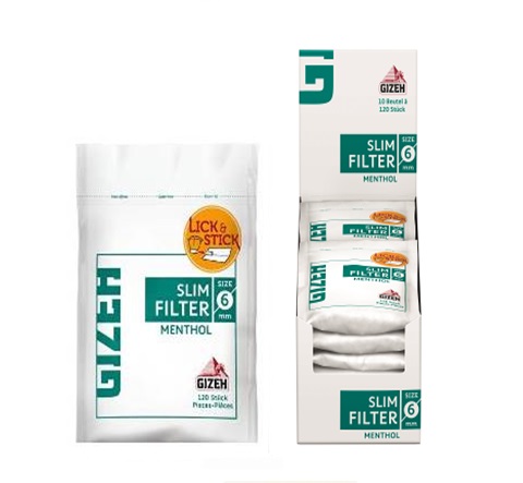 Filtro Slim 6mm Mentolado Gizeh